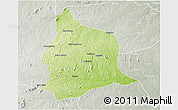 Physical 3D Map of Muecate, lighten, semi-desaturated