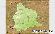Physical 3D Map of Muecate, satellite outside