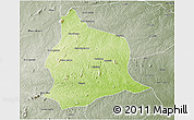Physical 3D Map of Muecate, semi-desaturated