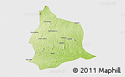 Physical 3D Map of Muecate, single color outside