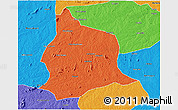 Political 3D Map of Muecate