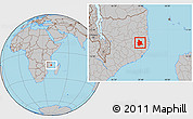 Gray Location Map of Muecate