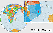 Political Location Map of Muecate