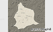Shaded Relief Map of Muecate, darken