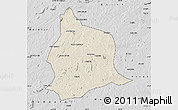 Shaded Relief Map of Muecate, desaturated