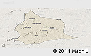 Shaded Relief Panoramic Map of Muecate, lighten