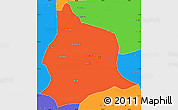 Political Simple Map of Muecate