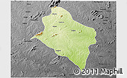 Physical 3D Map of Murrupula, darken, desaturated