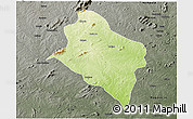 Physical 3D Map of Murrupula, darken, semi-desaturated