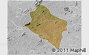 Satellite 3D Map of Murrupula, lighten, desaturated