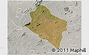 Satellite 3D Map of Murrupula, lighten, semi-desaturated