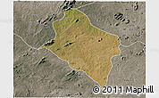 Satellite 3D Map of Murrupula, semi-desaturated