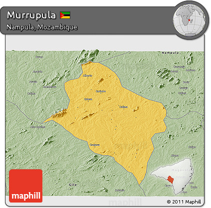 Savanna Style 3D Map of Murrupula