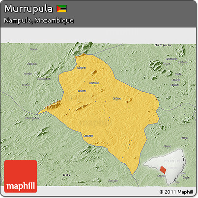 Savanna Style 3D Map of Murrupula
