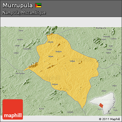 Savanna Style 3D Map of Murrupula