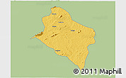 Savanna Style 3D Map of Murrupula, single color outside