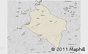 Shaded Relief 3D Map of Murrupula, desaturated