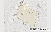 Shaded Relief 3D Map of Murrupula, lighten, semi-desaturated
