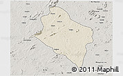 Shaded Relief 3D Map of Murrupula, semi-desaturated