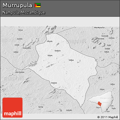 Silver Style 3D Map of Murrupula