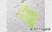Physical Map of Murrupula, lighten, desaturated