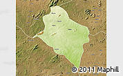 Physical Map of Murrupula, satellite outside