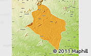 Political Map of Murrupula, physical outside