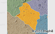 Political Map of Murrupula, semi-desaturated