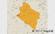 Political Map of Murrupula, shaded relief outside