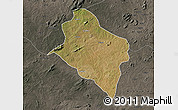 Satellite Map of Murrupula, darken, semi-desaturated