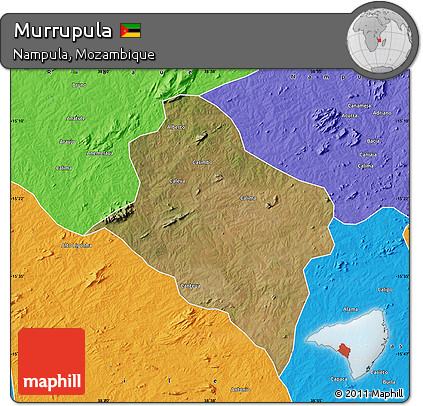 Satellite Map of Murrupula, political outside