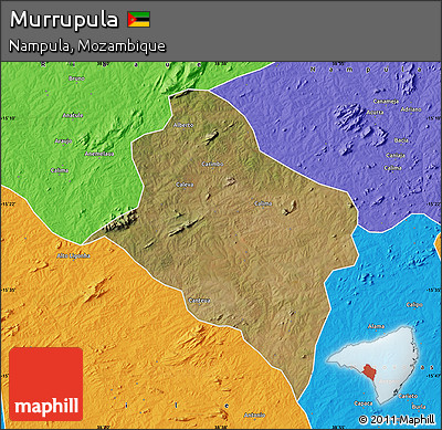 Satellite Map of Murrupula, political outside