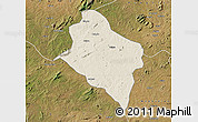 Shaded Relief Map of Murrupula, satellite outside