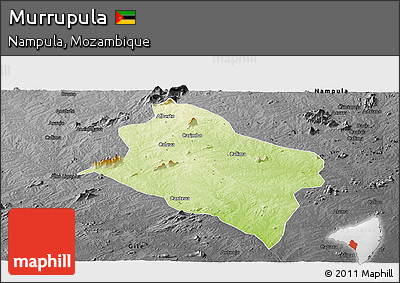 Physical Panoramic Map of Murrupula, darken, desaturated
