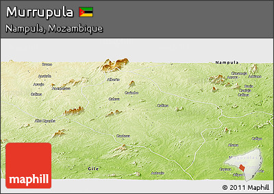 Physical Panoramic Map of Murrupula