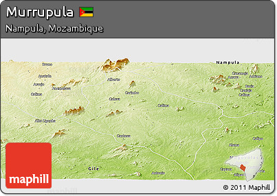 Physical Panoramic Map of Murrupula