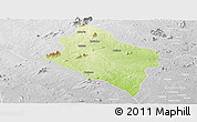 Physical Panoramic Map of Murrupula, lighten, desaturated