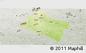 Physical Panoramic Map of Murrupula, lighten, semi-desaturated