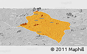 Political Panoramic Map of Murrupula, lighten, desaturated
