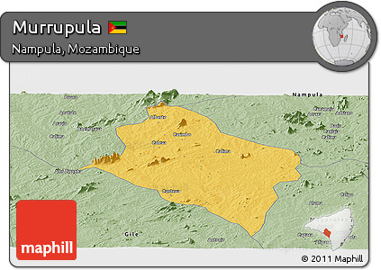 Savanna Style Panoramic Map of Murrupula