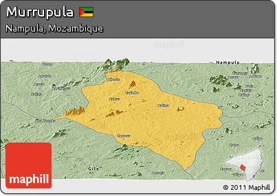 Savanna Style Panoramic Map of Murrupula