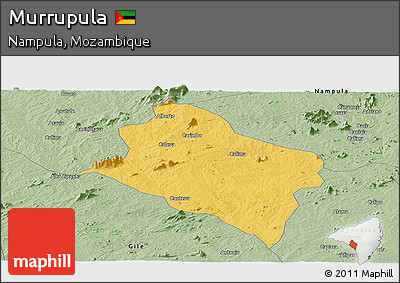 Savanna Style Panoramic Map of Murrupula