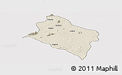 Shaded Relief Panoramic Map of Murrupula, cropped outside