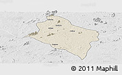 Shaded Relief Panoramic Map of Murrupula, lighten, desaturated