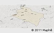 Shaded Relief Panoramic Map of Murrupula, lighten, semi-desaturated