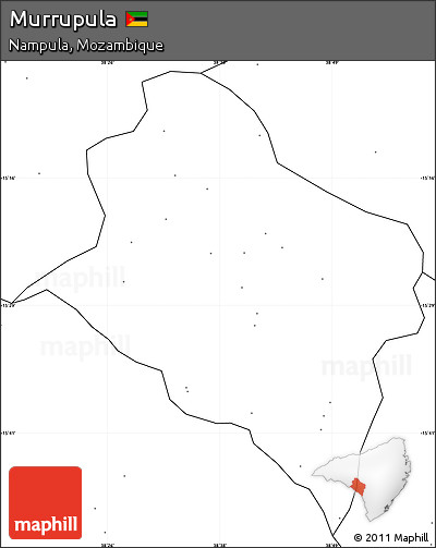 Blank Simple Map of Murrupula, no labels
