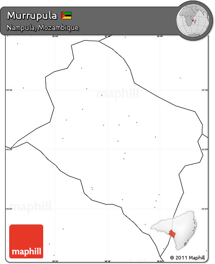 Blank Simple Map of Murrupula, no labels