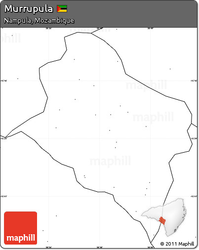 Blank Simple Map of Murrupula, no labels