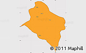 Political Simple Map of Murrupula, cropped outside