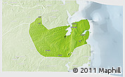 Physical 3D Map of Nacala Velha, lighten